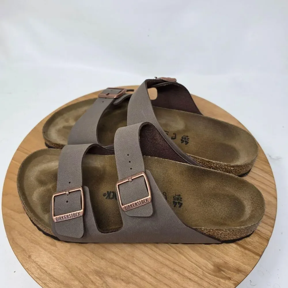 Birkenstock Sandals Mens 11 Arizona Brown Slide Buckle Casual Summer Preppy